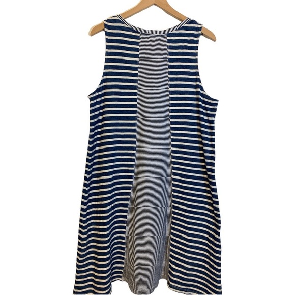 Jane and Delancey Striped Tank Dress Navy/White Size 1X - Picture 2 of 12